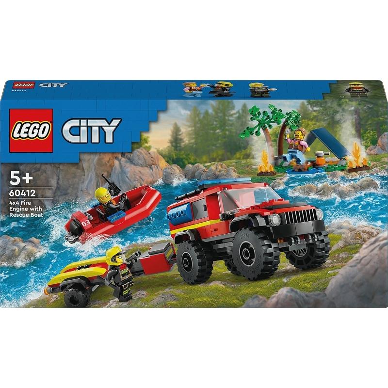 5702017582948 - City 60412 Feuerwehrgeländewagen mit Rettungsboot Bausatz 5702017582948 LEGO