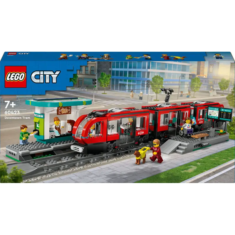 Bausatz Straßenbahn + Stadtzentrum Station Lego