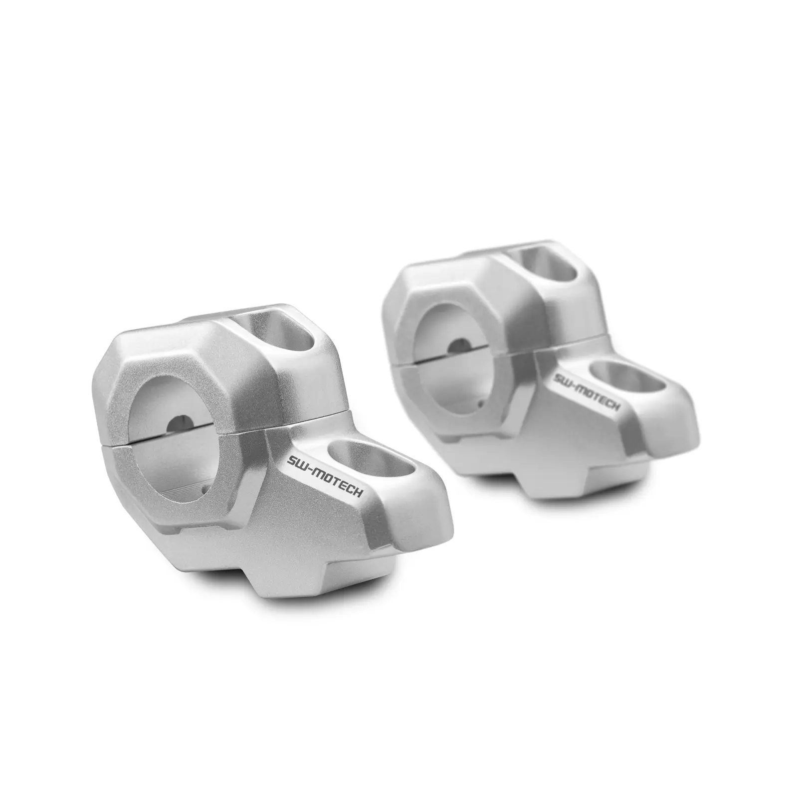 Motorradlenkererhöhungen mit Offset ⌀ 28 mm h30 mm.Rückstoß von 22 mm SW-Motech