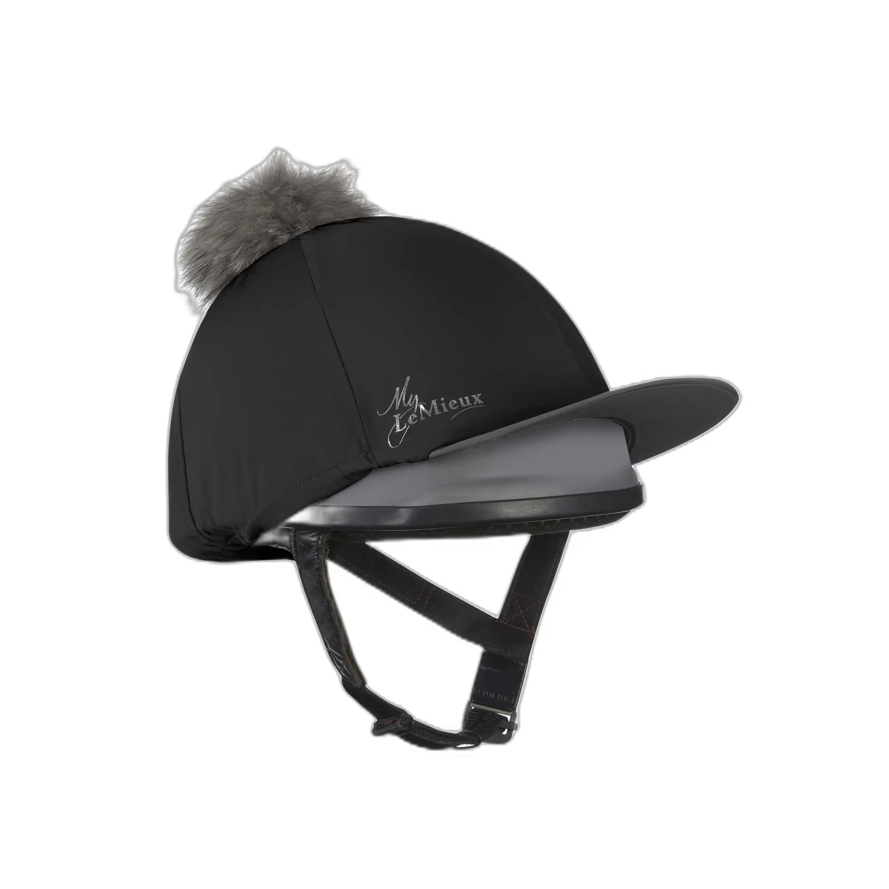 Lemieux Noir Riding Helmet Cap With Silk Pom Pom