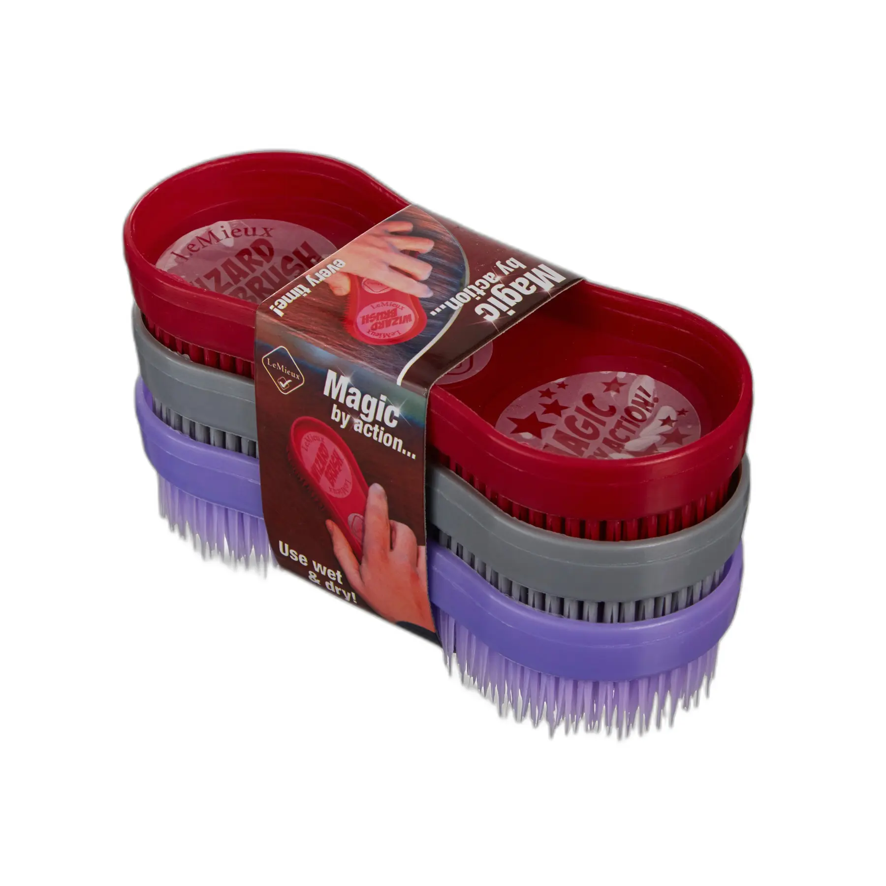 Meilleurs prix pour Lot de 3 brosses multifonction pour cheval LeMieux Wizard