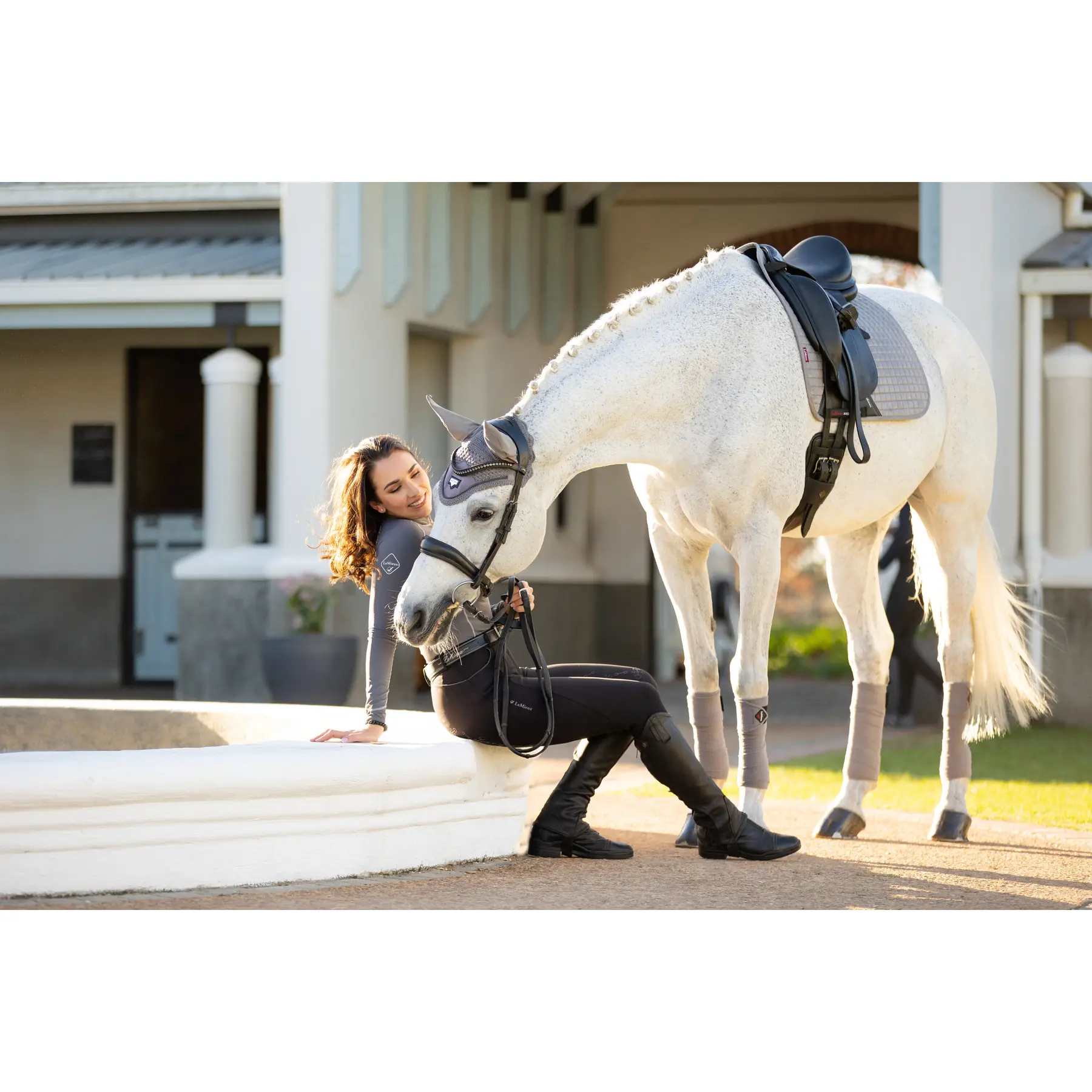 Lemieux Gris Dressage Saddle Pad Suede