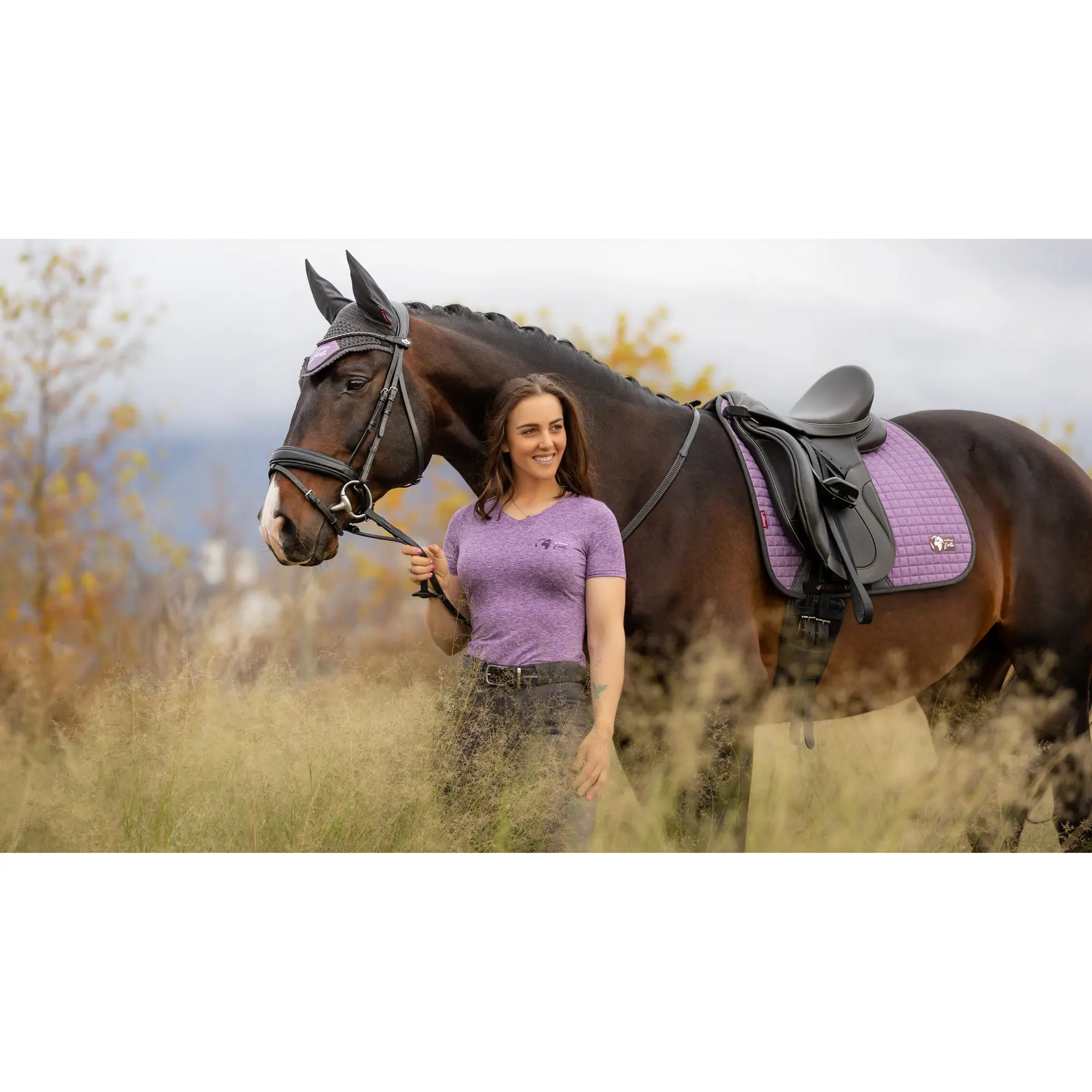Lemieux Violet Dressage Saddle Pad Earth
