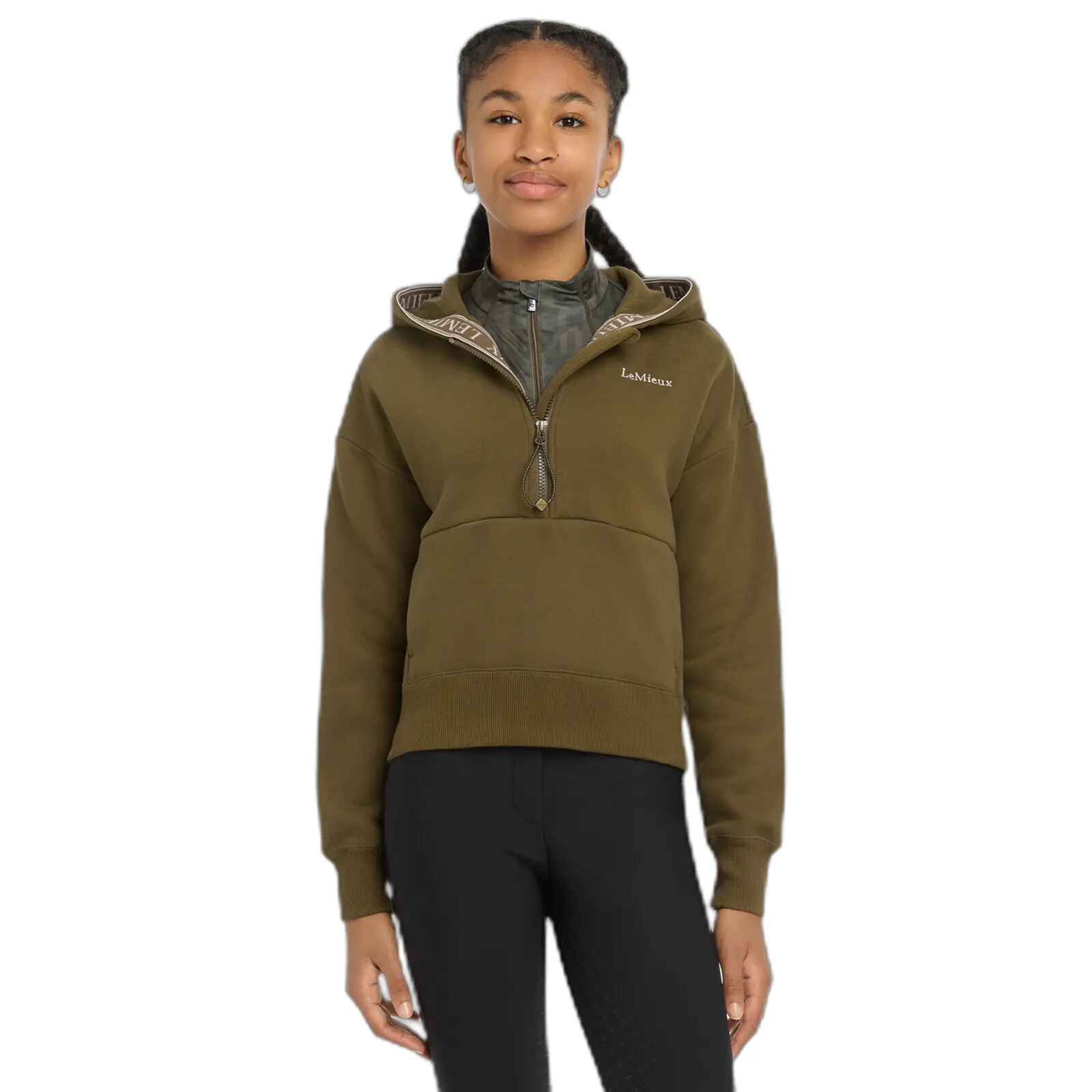 Lemieux Vert Kids' Half Zip Sweatshirt Rider Hettie