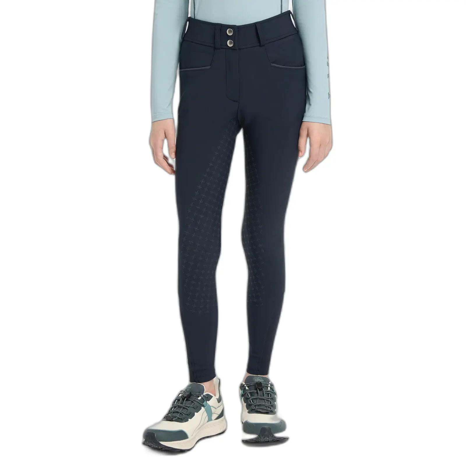 Lemieux Girls Bleu Full Seat Riding Trousers For Rider Izzy