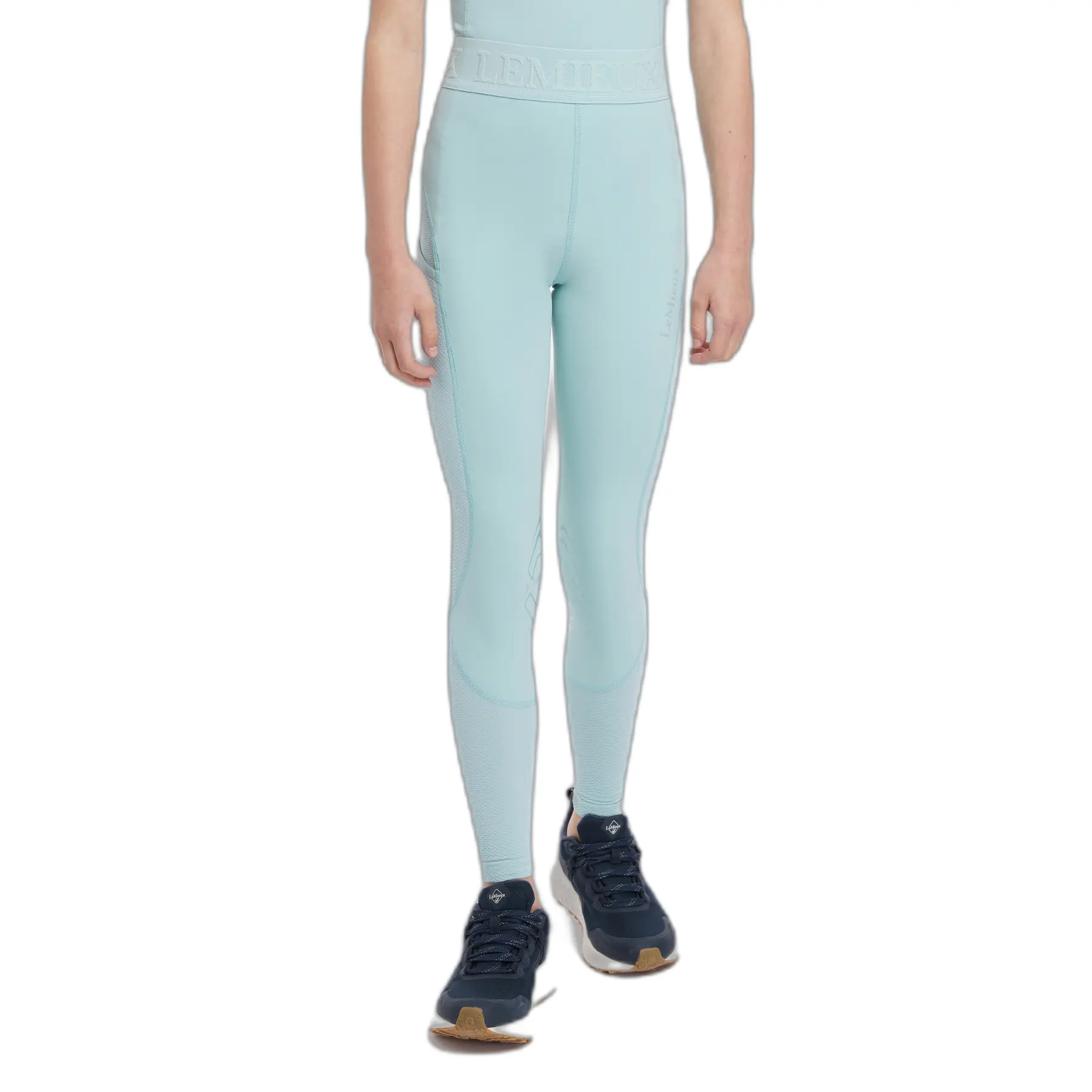 Lemieux Turquoise Kids' Mesh Mid Grip Riding Leggings Lizzie