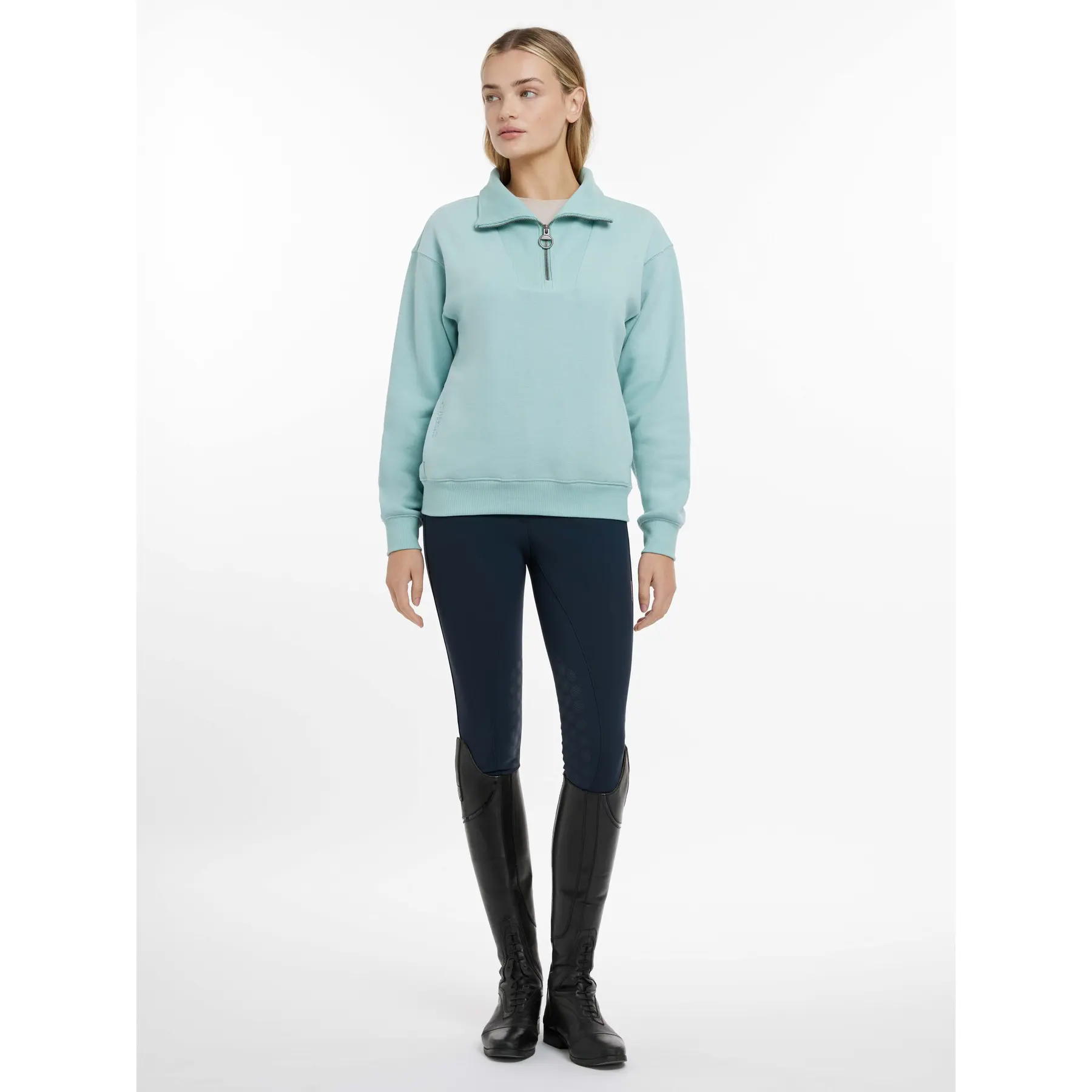 Comparer les prix de Sweatshirt équitation 1/4 zip femme LeMieux Keira
