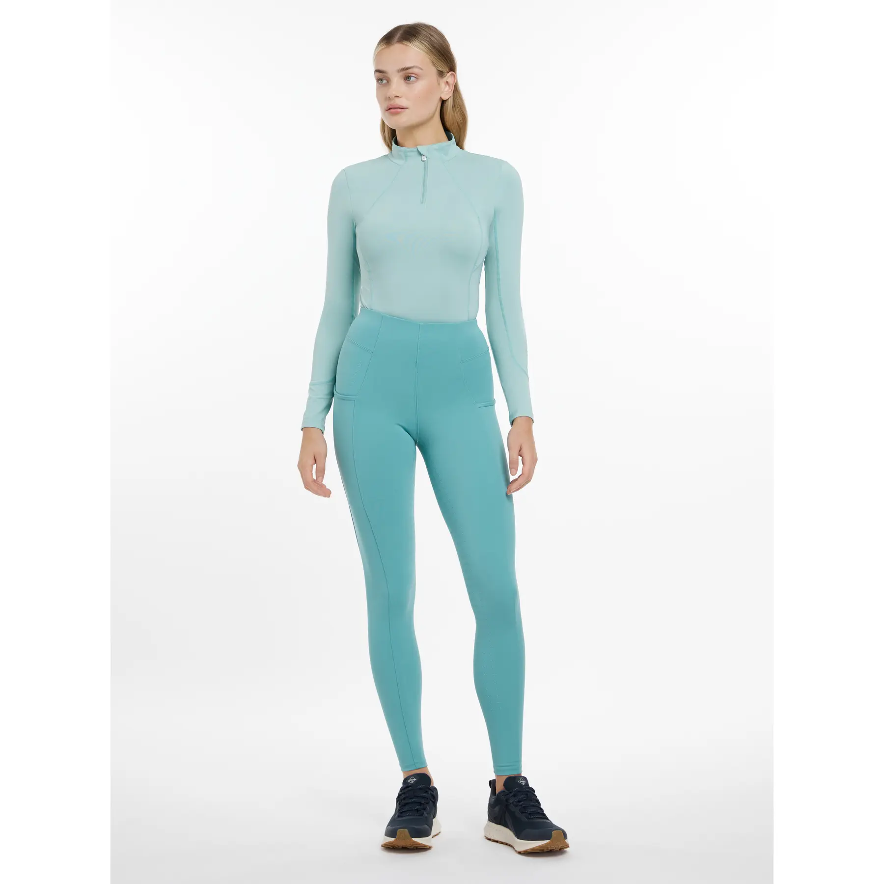 Lemieux Women's Turquoise Full Grip Riding Trousers For Naomi