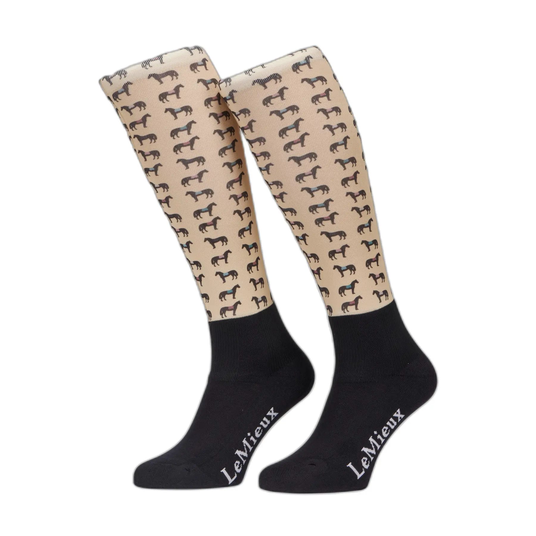 Lemieux Beige Children's Riding Socks Footsie