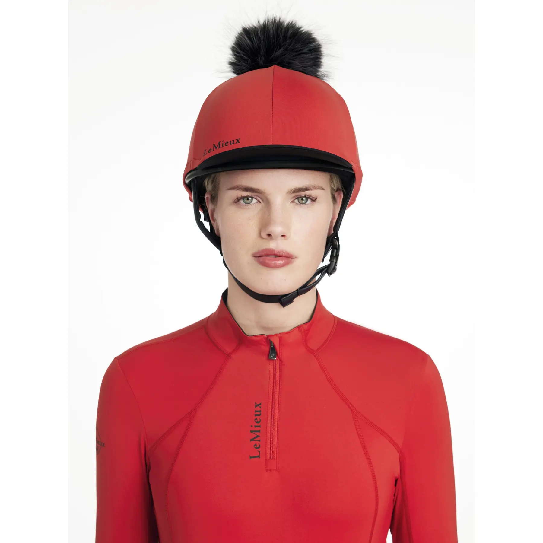 Lemieux Orange Toque For Riding Helmet Classique