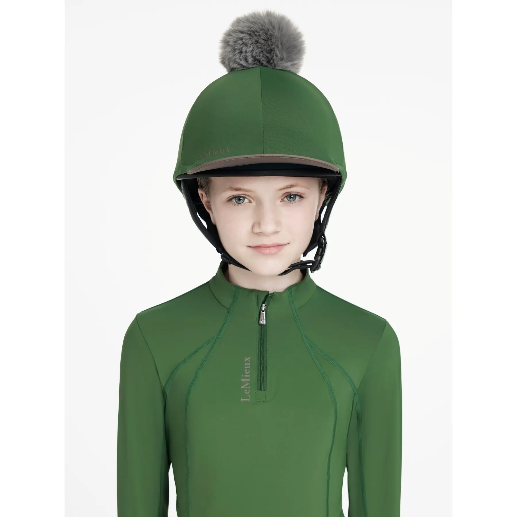 Lemieux Vert Toque For Riding Helmet Classique