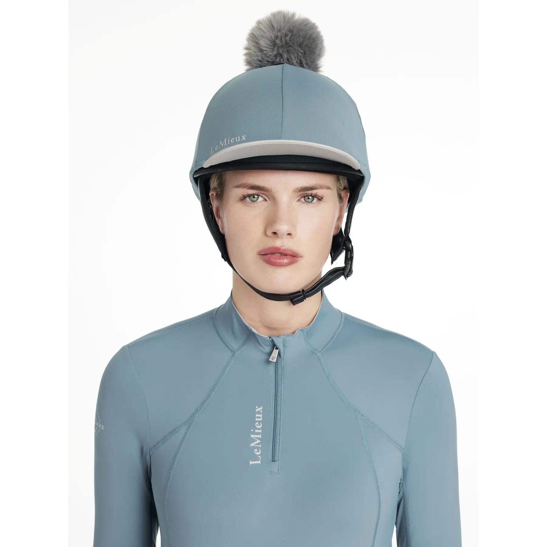 Lemieux Bleu Toque For Riding Helmet Classique