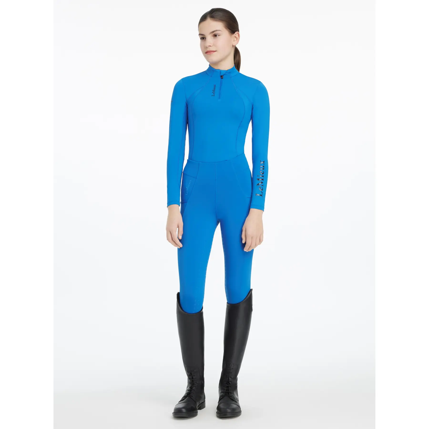 Lemieux Bleu Kid's Long-Sleeved Riding Jersey Classique