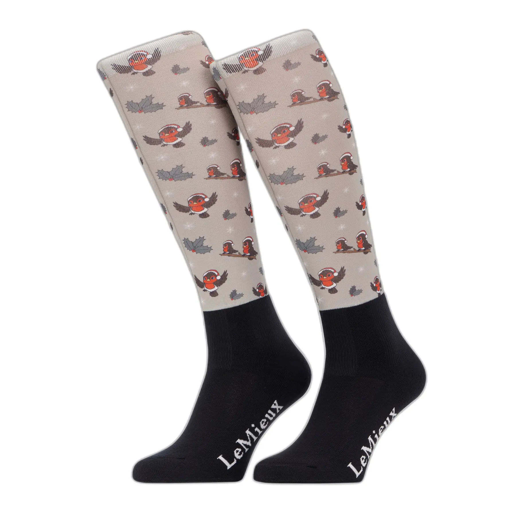 Chaussettes équitation LeMieux Footsie Xmas Robins