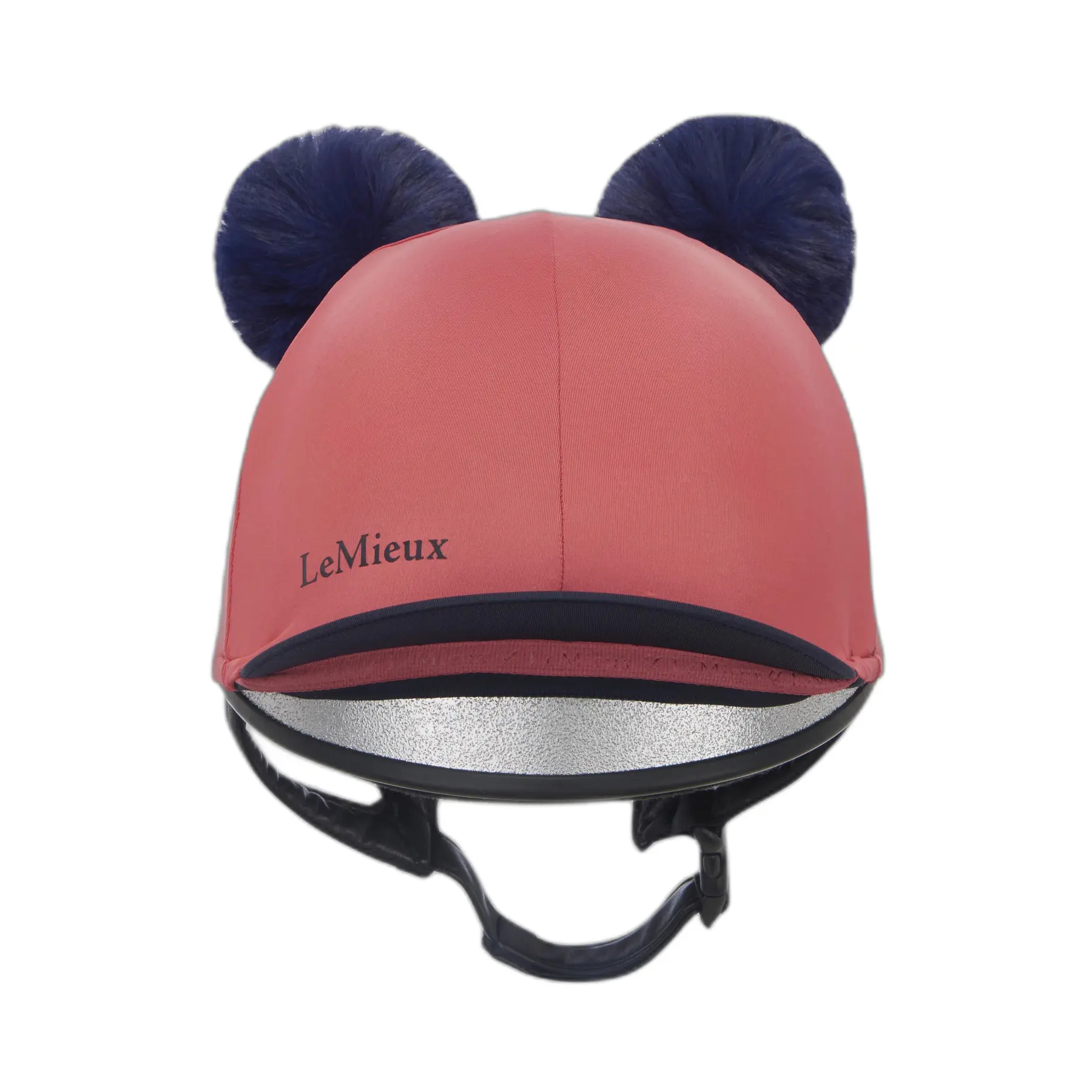 Lemieux Rouge Riding Helmet Cover With Removable Double Pompom