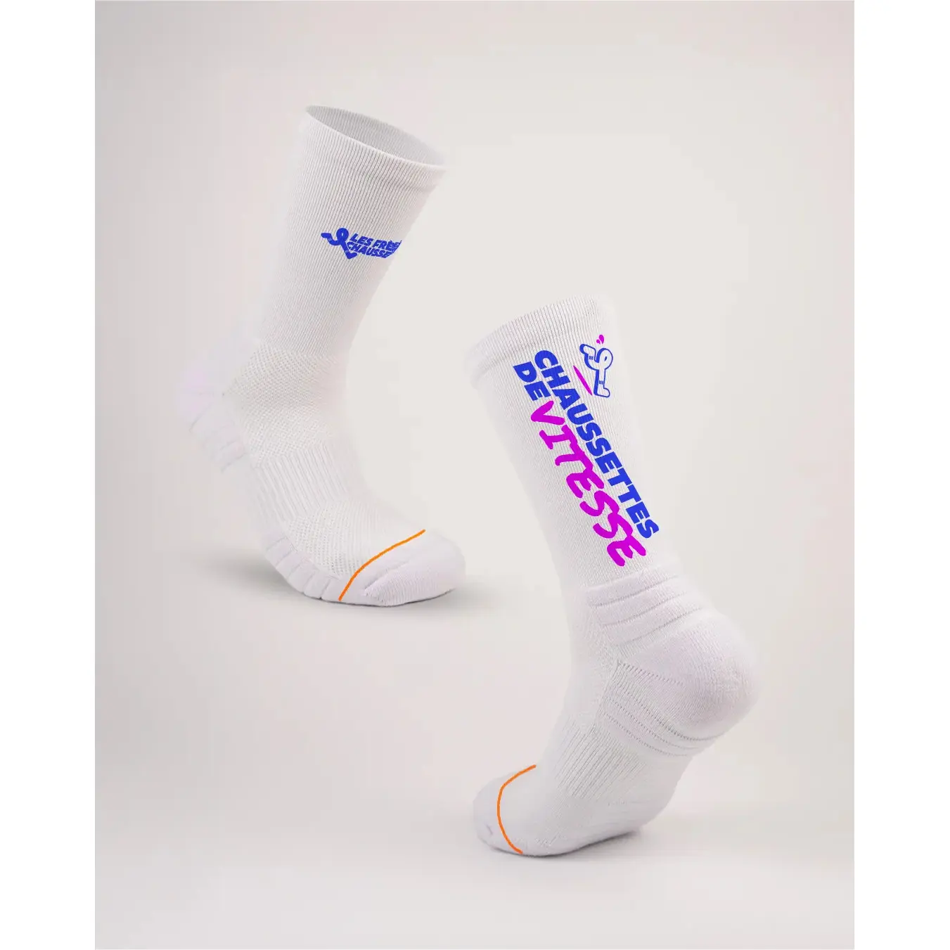 Les Frères Chaussettes Unisex Bleu Running Socks De Vitesse