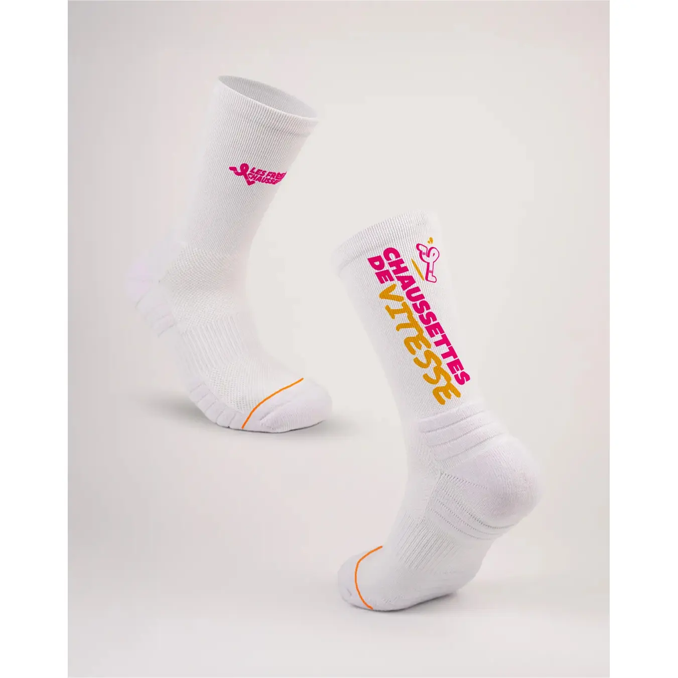 Les Frères Chaussettes Unisex Jaune Running Socks De Vitesse