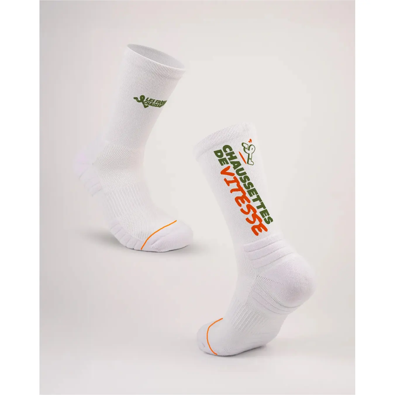 Les Frères Chaussettes Unisex Vert Running Socks De Vitesse