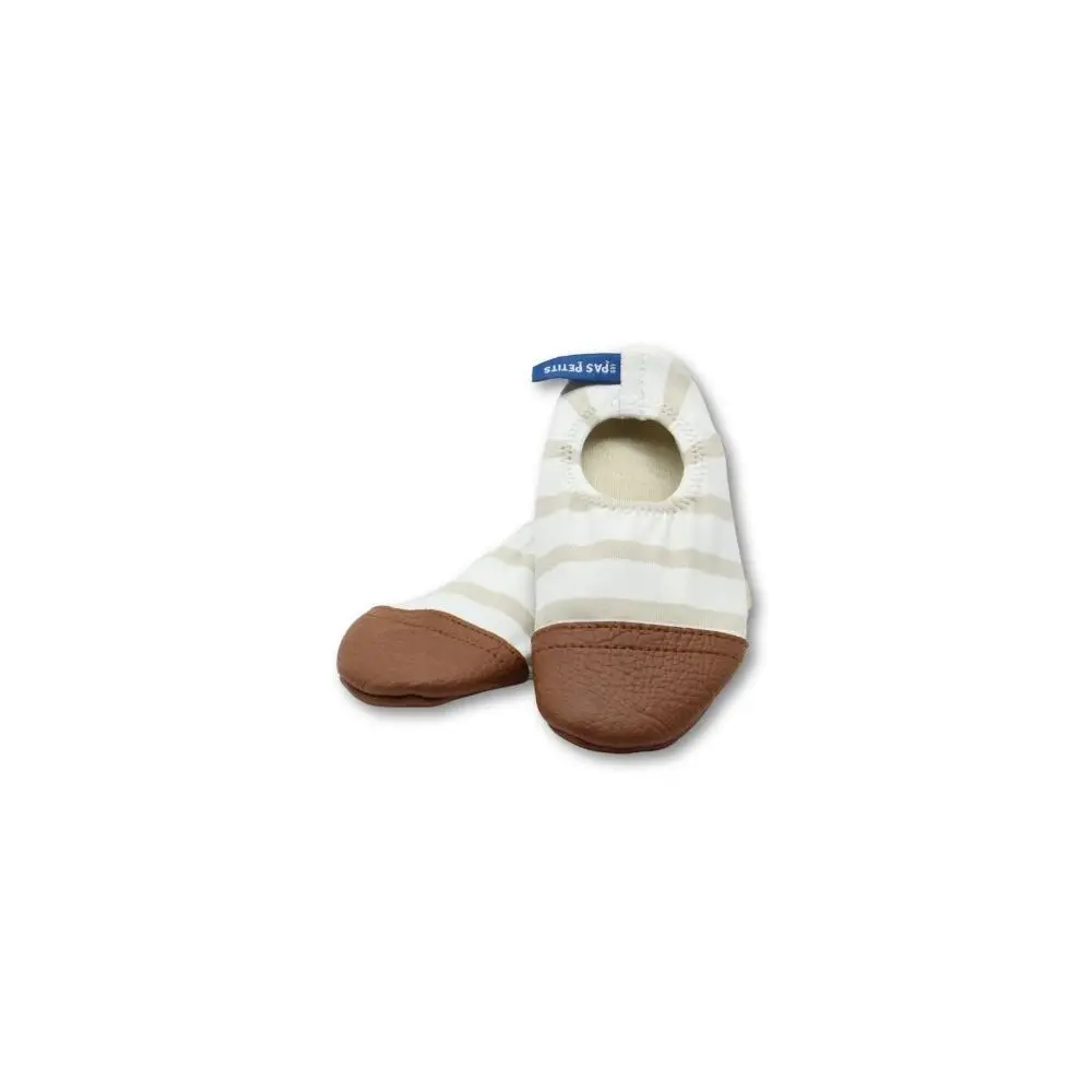 Chaussons bébé Les Pas Petits Marins Camel