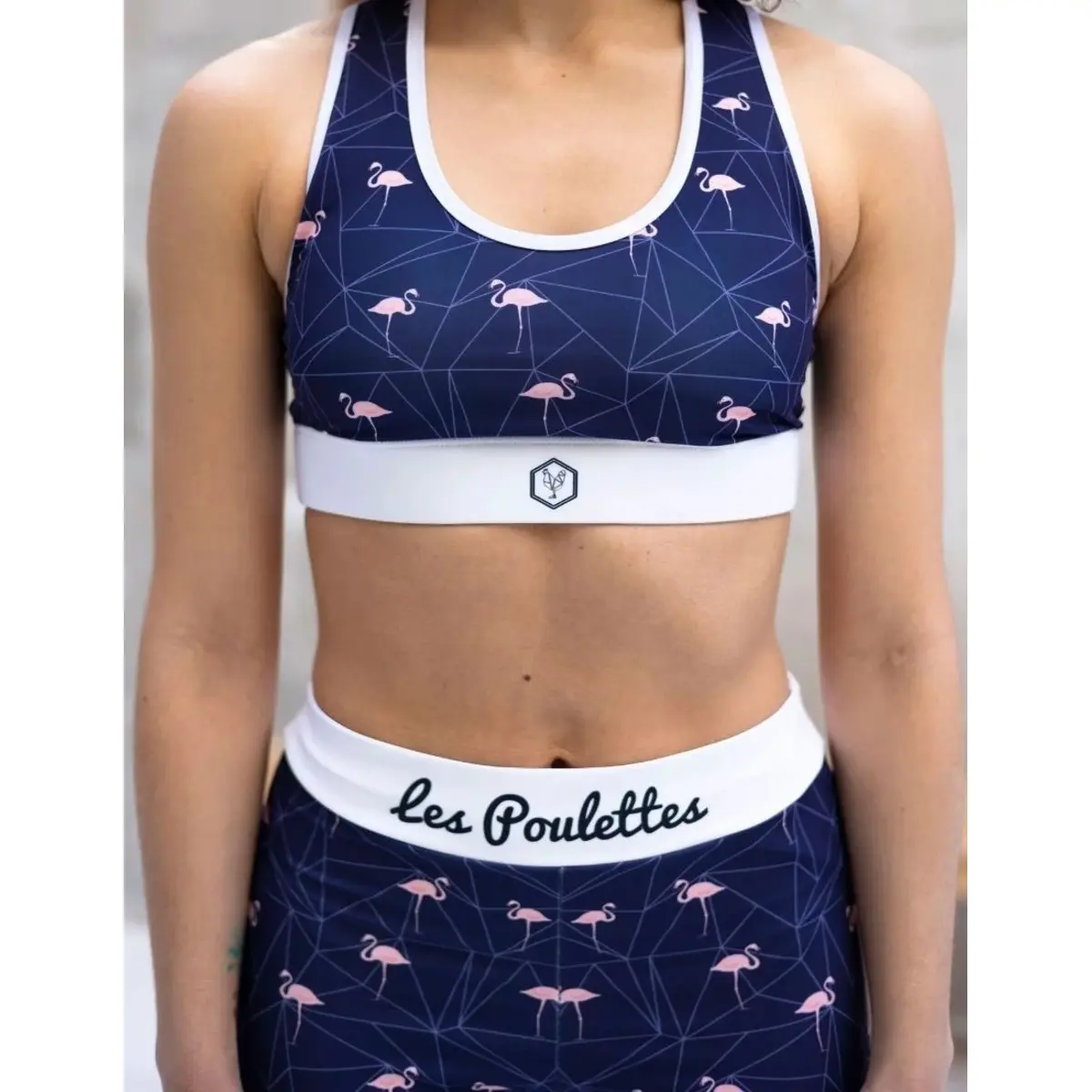 Damen-Sport-BH Les Poulettes Fitness Flamants