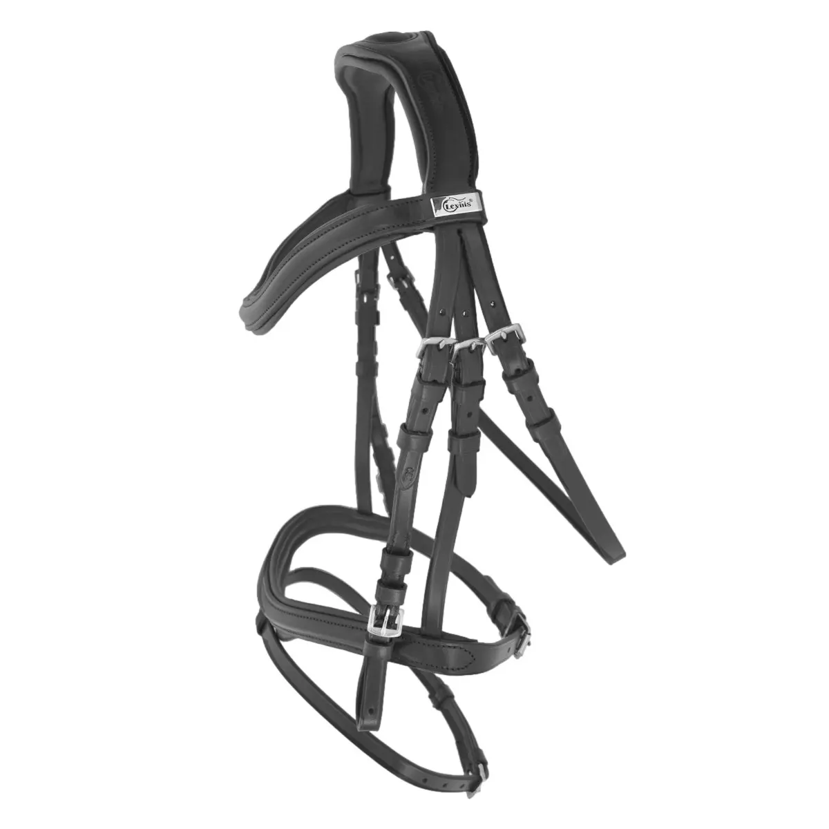 Comparer les prix de Bride équitation anglaise avec rênes en toile Lexhis Dayana