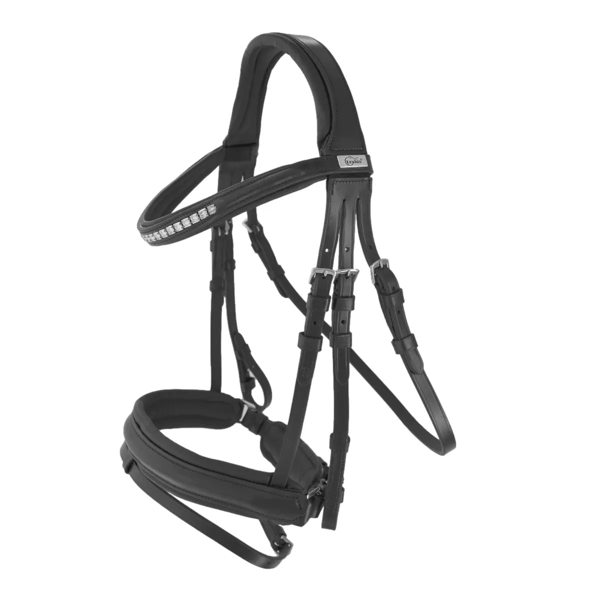 Comparer les prix de Bride équitation anglaise avec rênes simples Lexhis Flavia