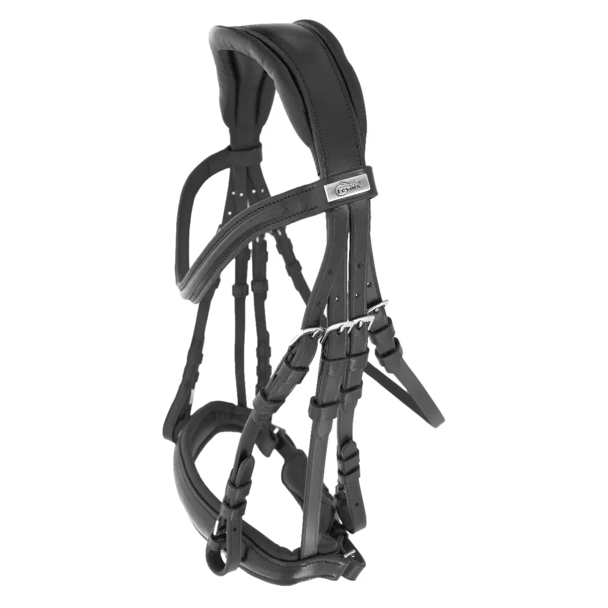 Comparer les prix de Bride équitation anglaise à double rênes Lexhis Greta