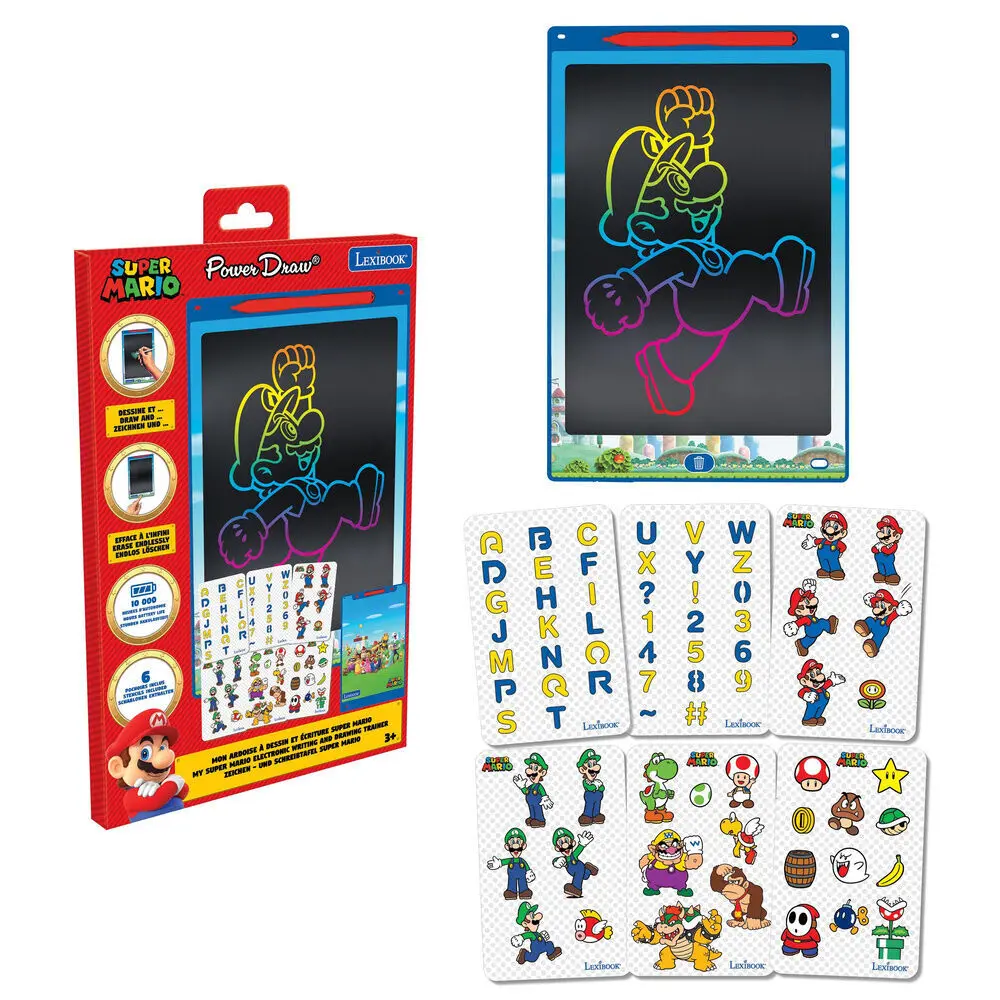 Tablette Lernspielzeug mit E-Ink Lexibook Nintendo Super Mario Electronic Ink