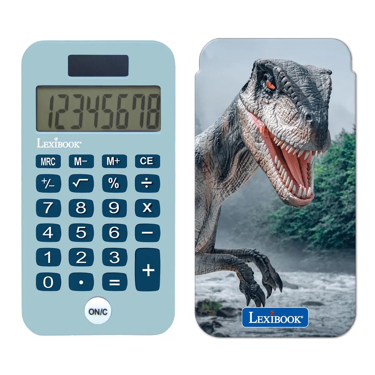 3380743103860 - Taschenrechner mit 8 Ziffern und Schutzdeckel Dinosaure