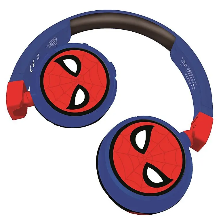 3380743086880 - Spiderman HPBT010SP - Kopfhörer mit Mikrofon - On-Ear - Bluetooth - kabellos kabelgebunden - 35 mm Stecker - Blau Rot