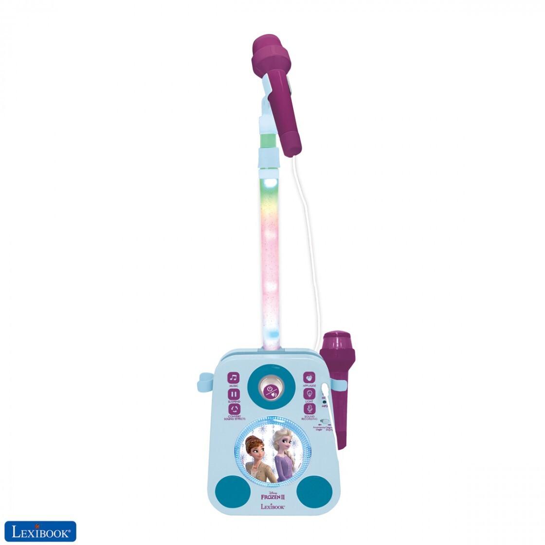 3380743089843 - Karaoke und Musiklautsprecher Disney Frozen mit 2 Mikrofonen Elsa