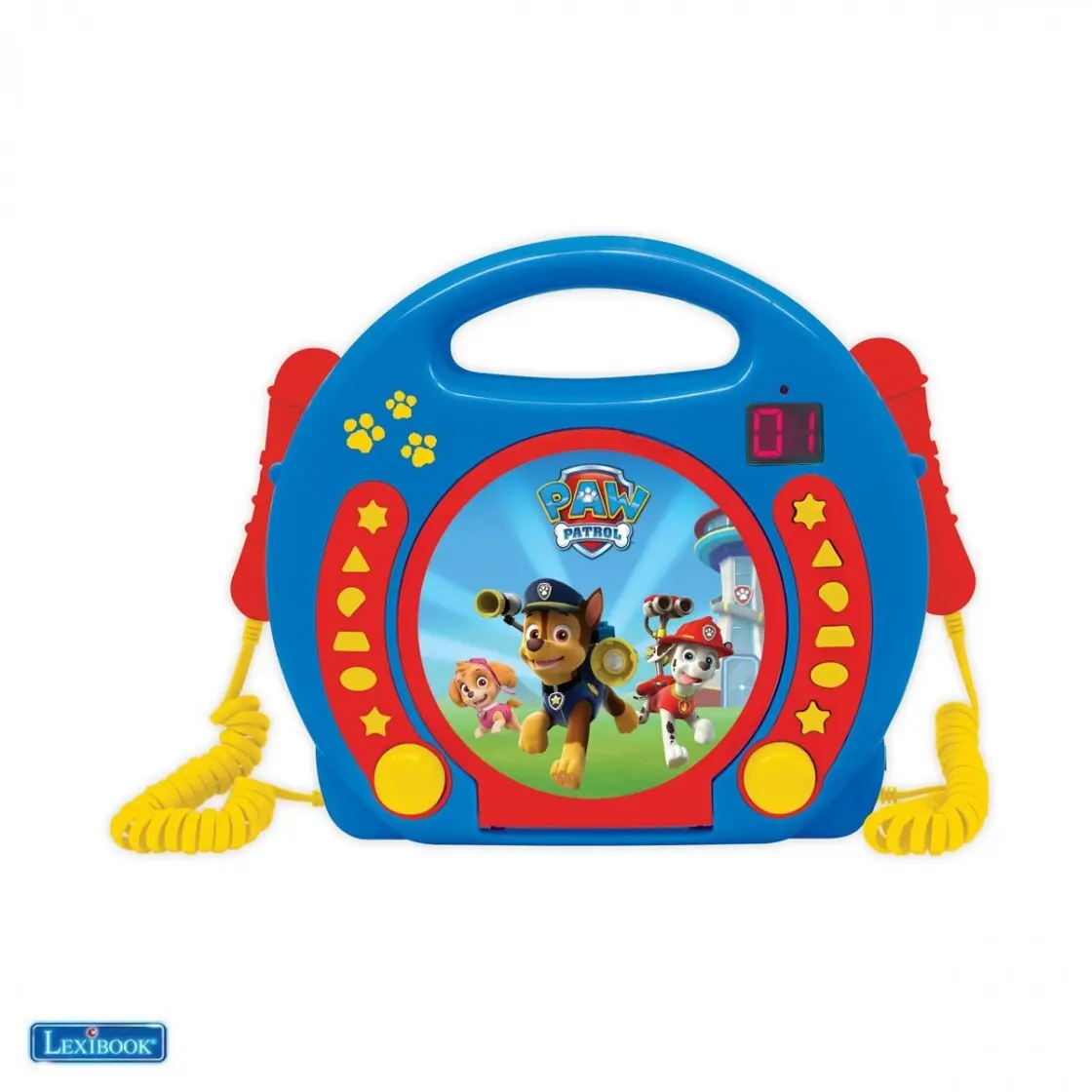 3380743067520 - LEXIBOOK PAW Patrol Kinder CD-Player mit 2 Mikrofonen blau-kombi