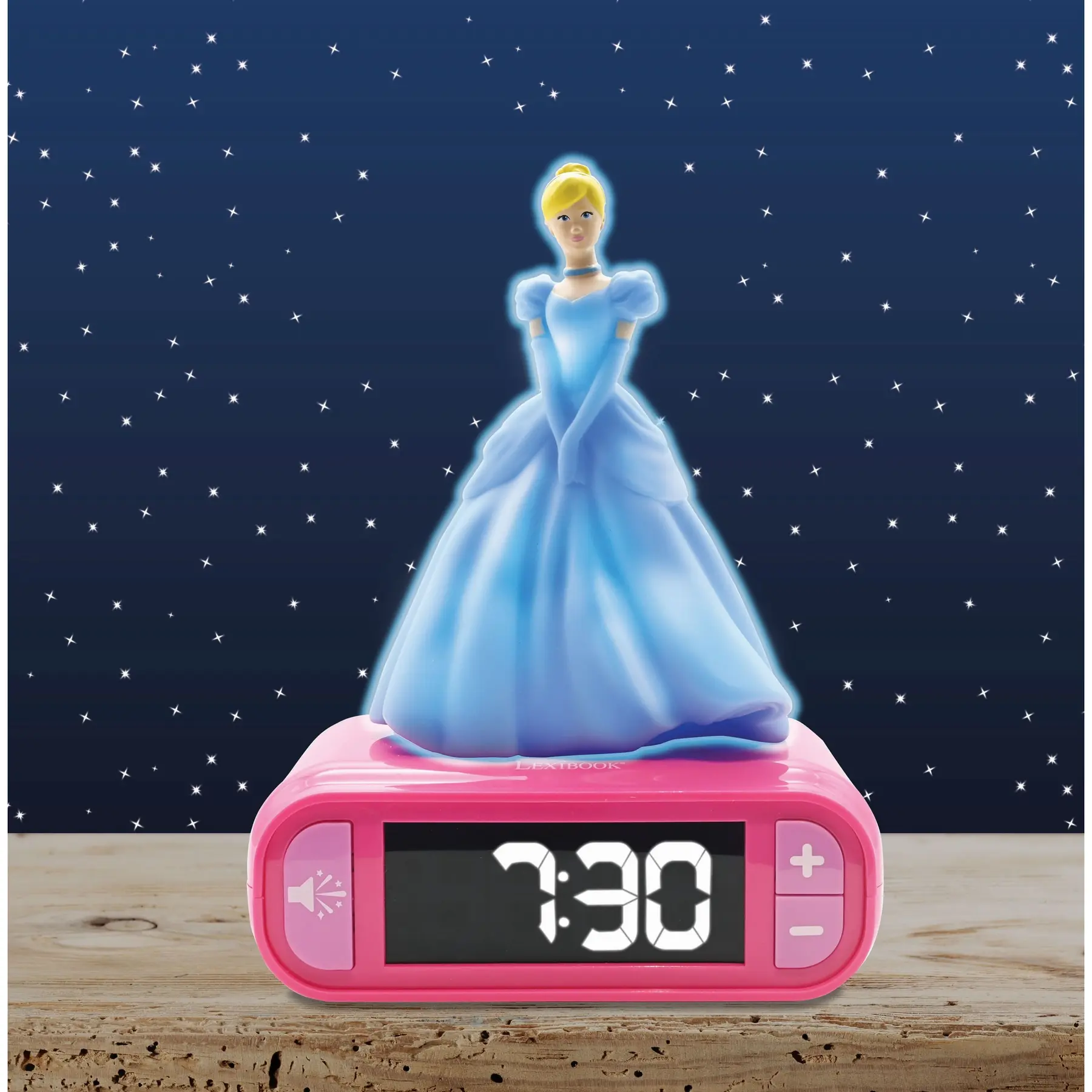 Cinderella princesses 3d design alarm clock with nightlight