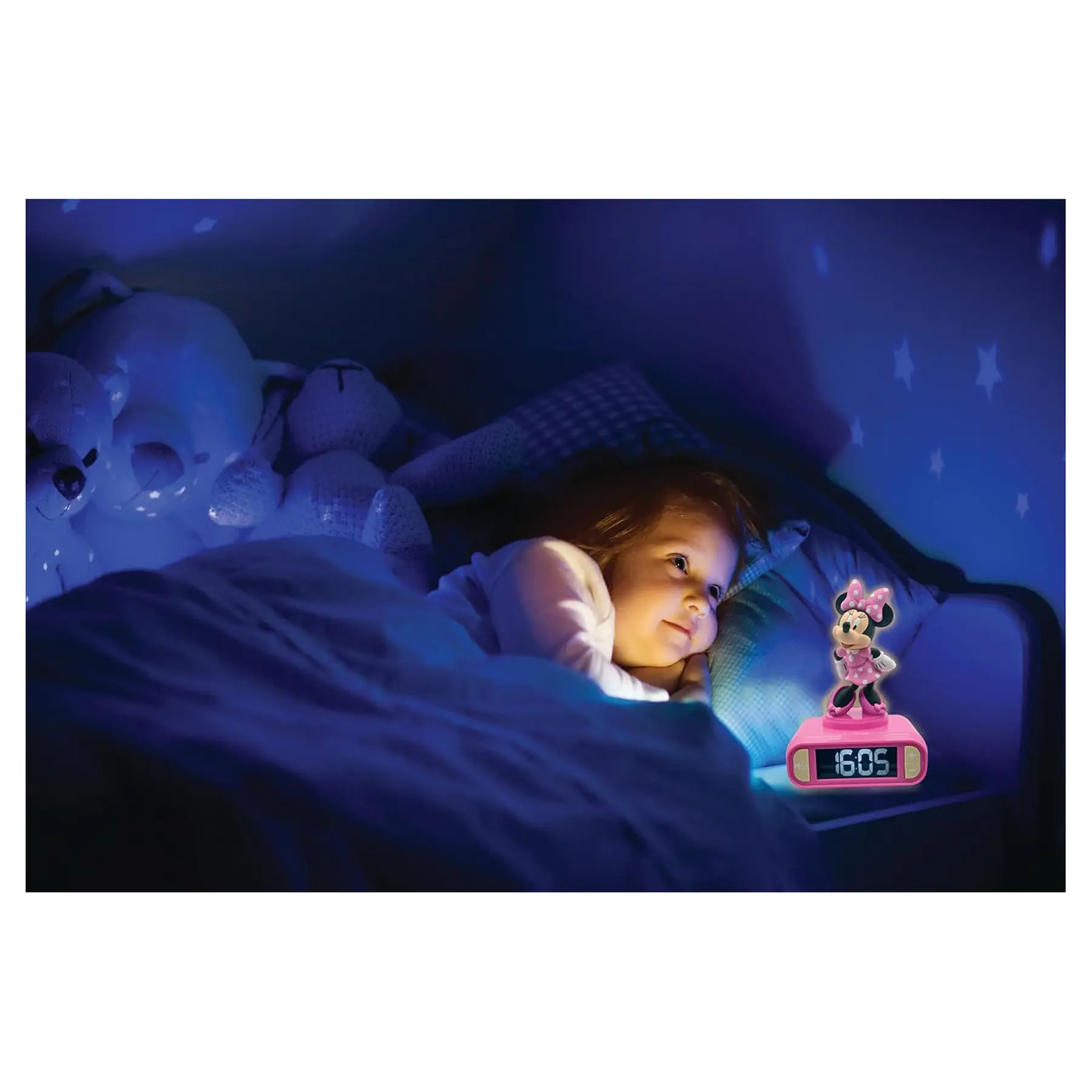 Euakee Réveil avec projection, réveil numérique, horloge miroir LED, 10 couleurs, projecteur rotatif à 180 °, chargeur USB-C, réveil à projection pour chambre d'enfant, garçon et fille, noir