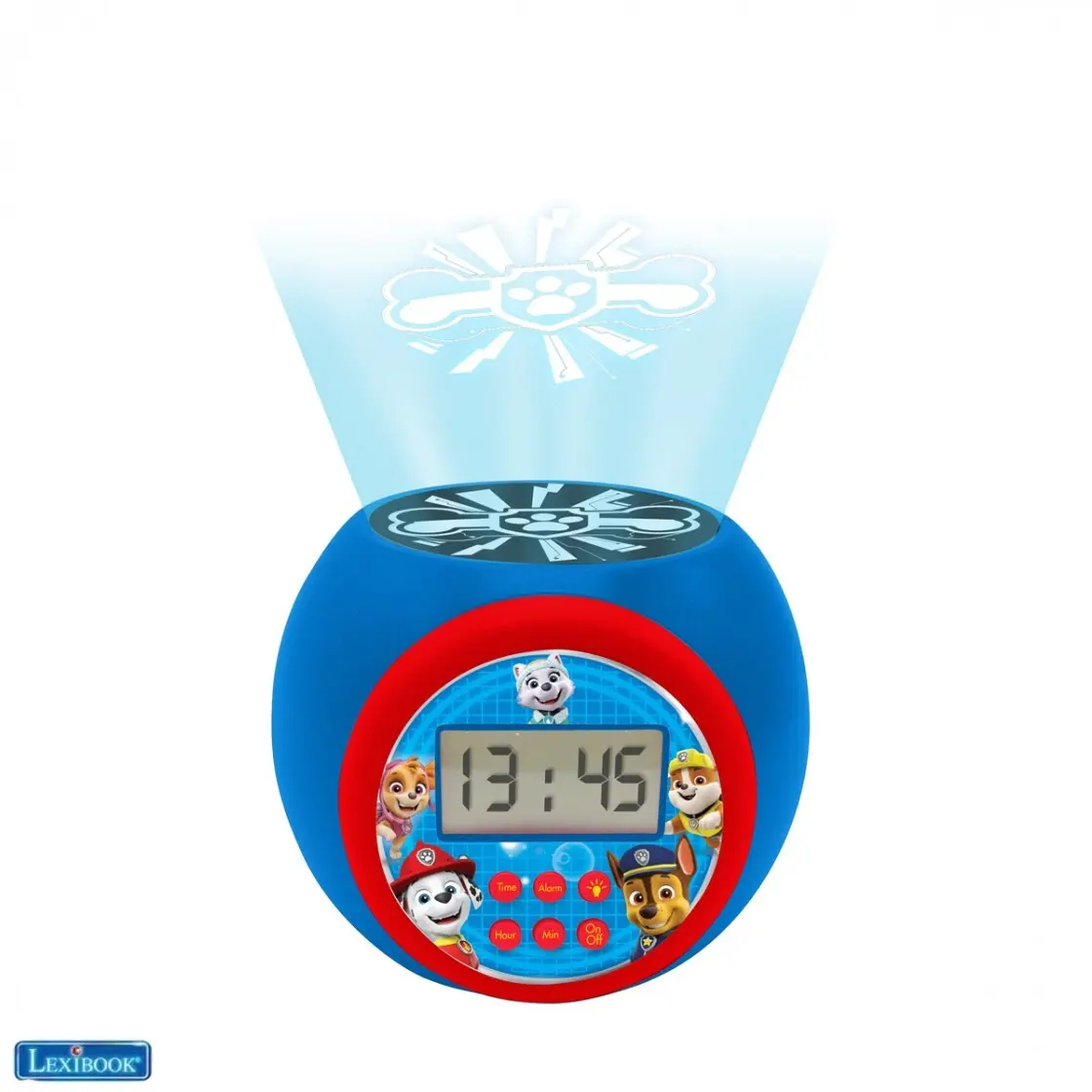 3380743083636 - Paw Patrol Projektions Wecker mit LED Farbwechsel und Timer-Funktion