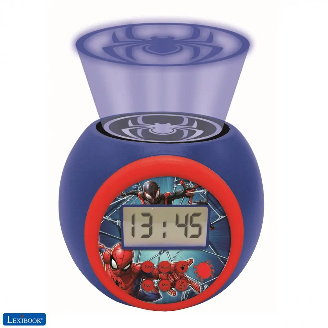 3380743083872 - Spider-Man Projektions Wecker mit LED Farbwechsel und Timer-Funktion