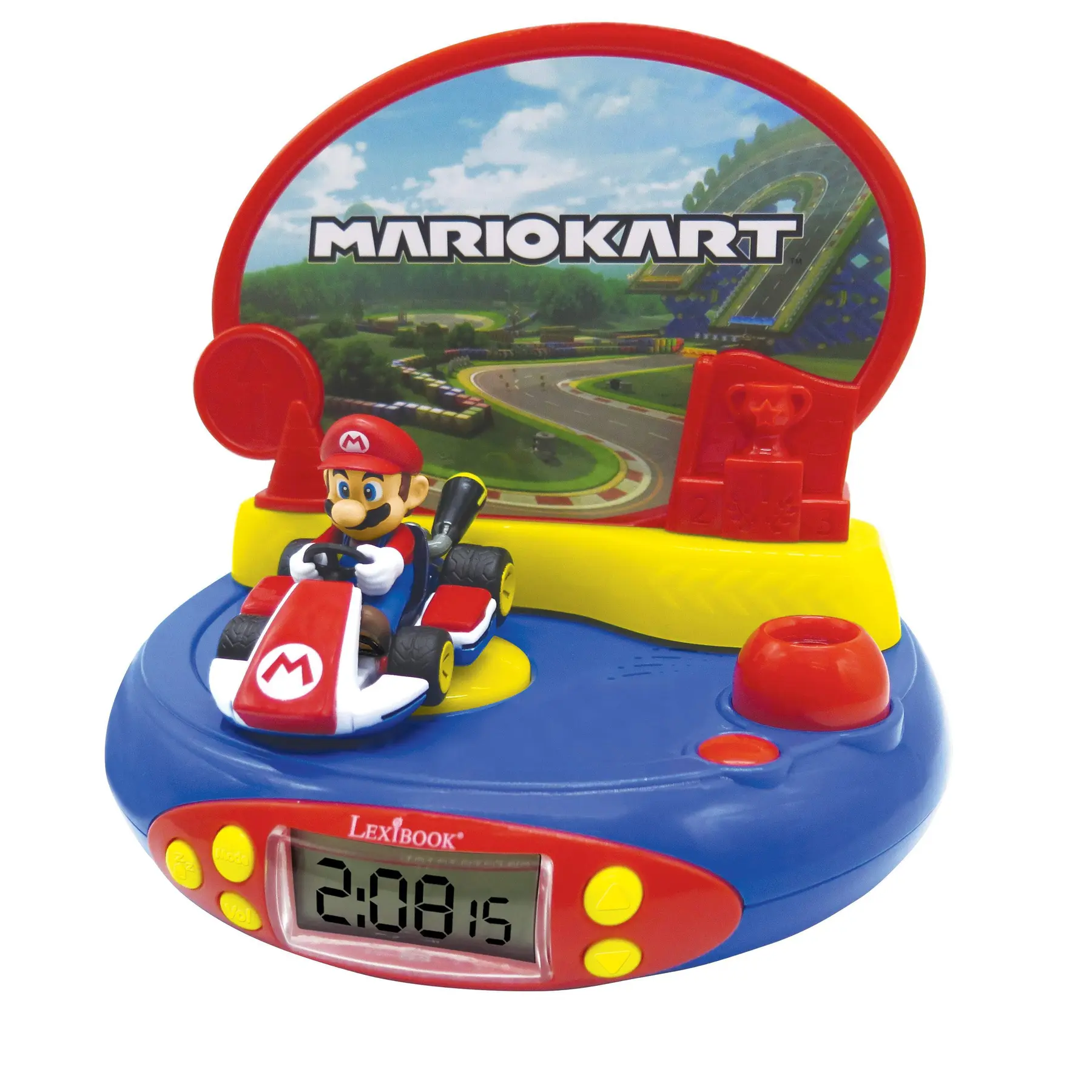 3380743084589 - Nintendo-Projektorwecker mit mario kart in 3d und Sounds aus dem Videospiel Lexibook