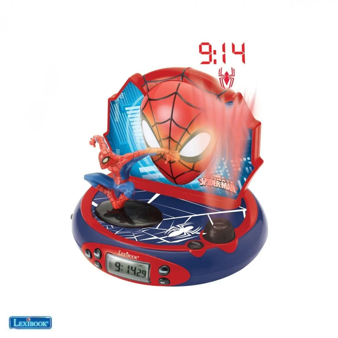 3380743027159 - LEXIBOOK Spider-Man Radiowecker mit Projektion und Nachtlicht rot 3380743027159 - LEXIBOOK Spider-Man Radiowecker mit Projektion und Nachtlicht rot