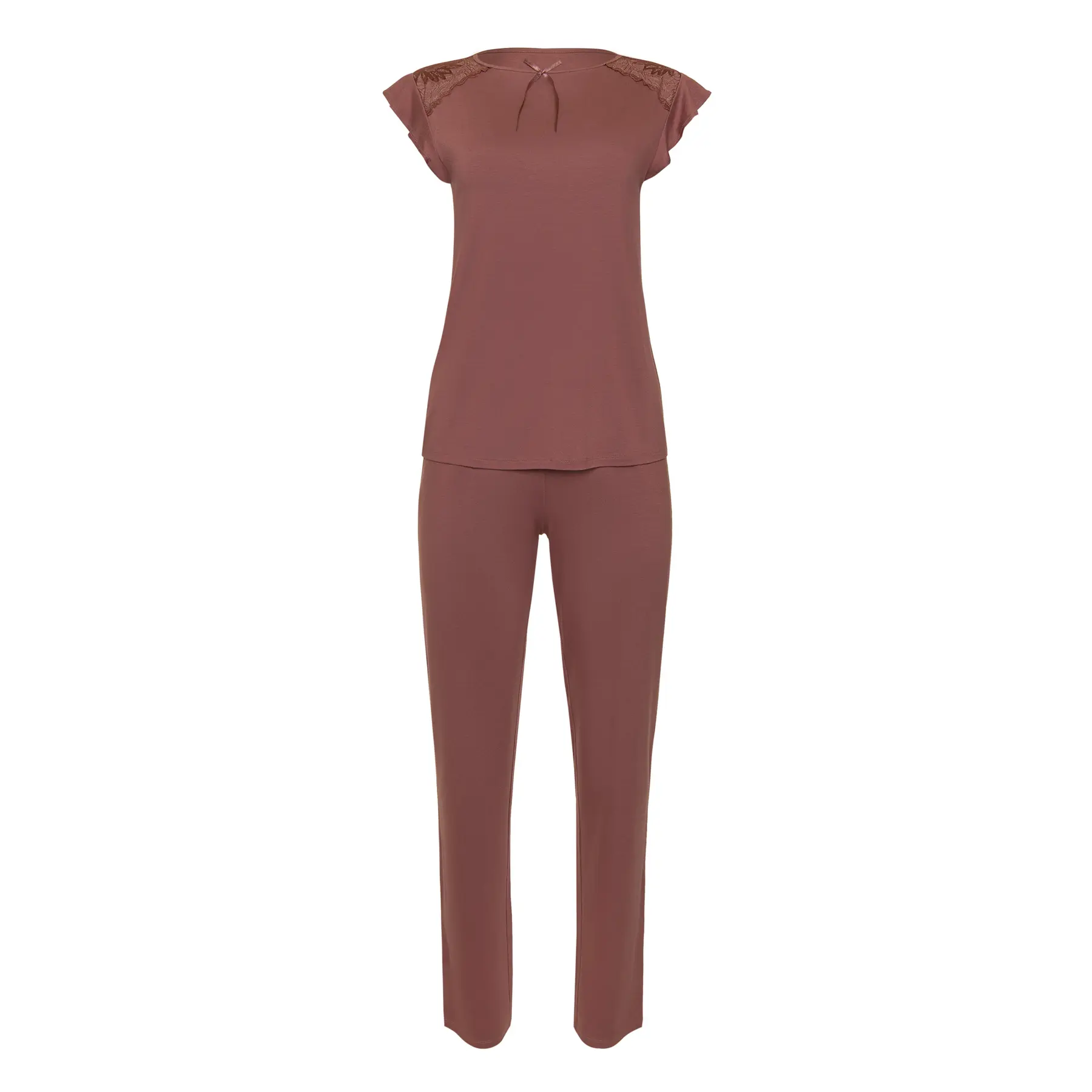 Kurzarm-Oberteil und Hose Damen Pyjama Lisca Harvest