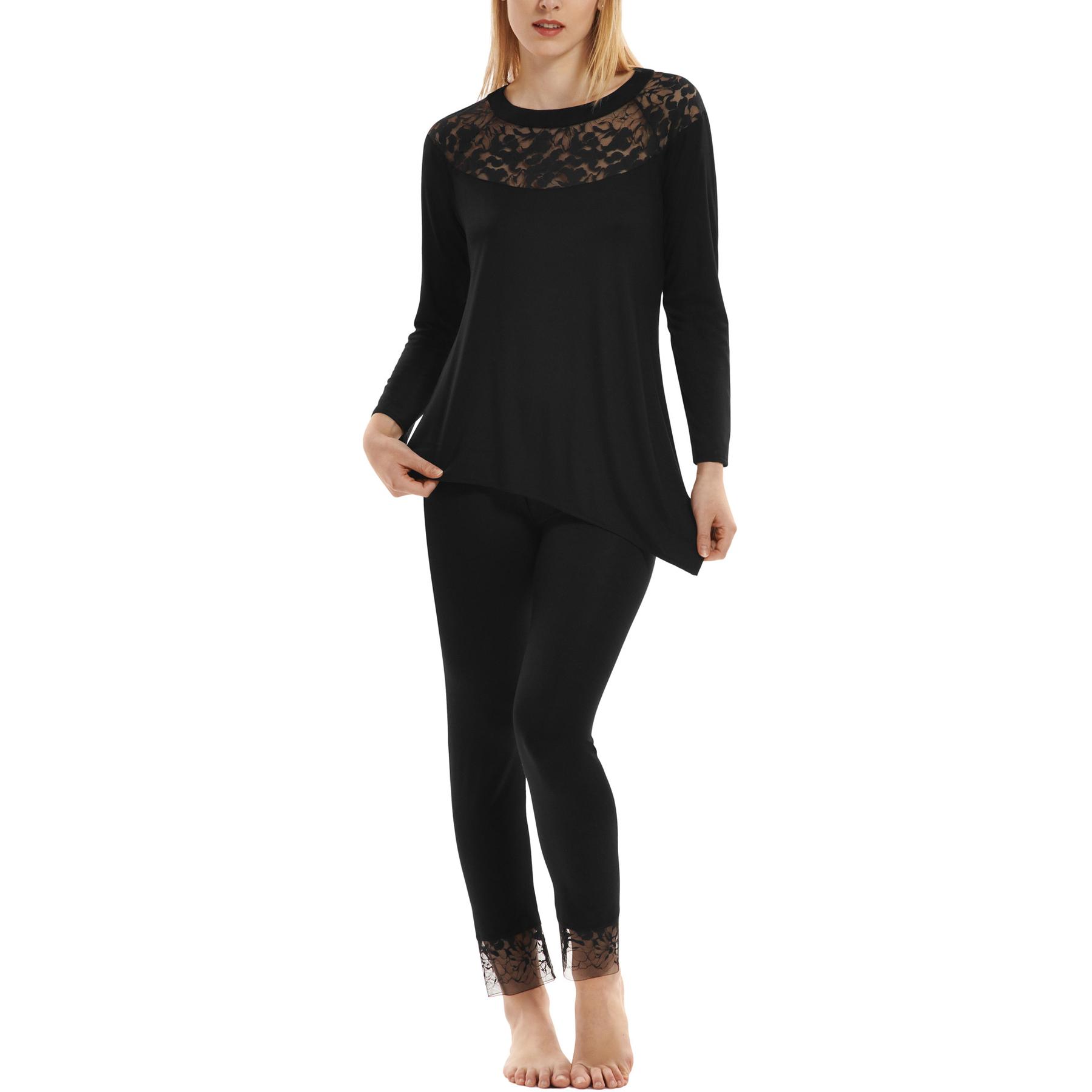 Pigiama pantalone top maniche lunghe donna  Flamenco