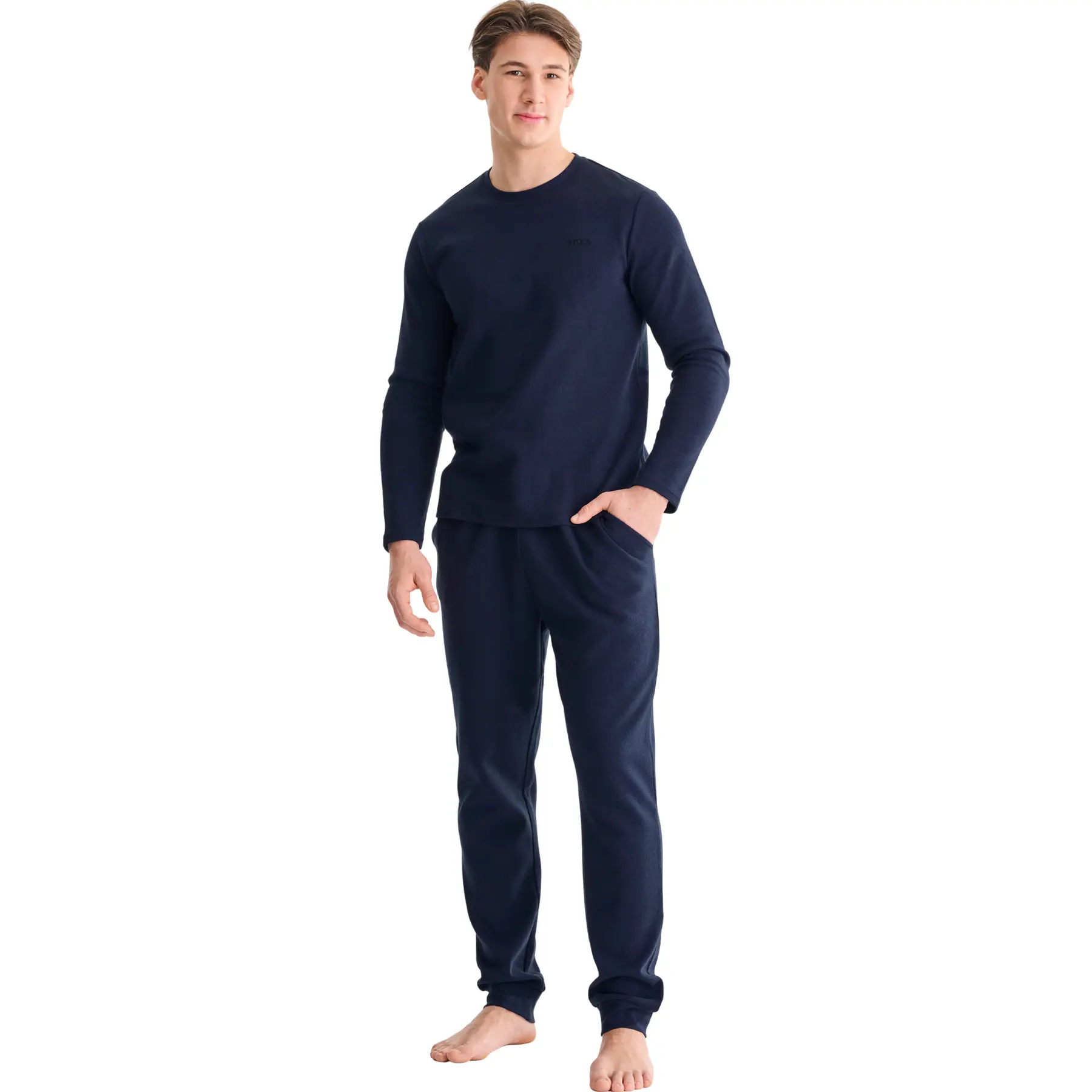 Image of Pyjama Oberteil mit langen Ärmeln und Hose mit langen Ärmeln und Hose Lisca Italic