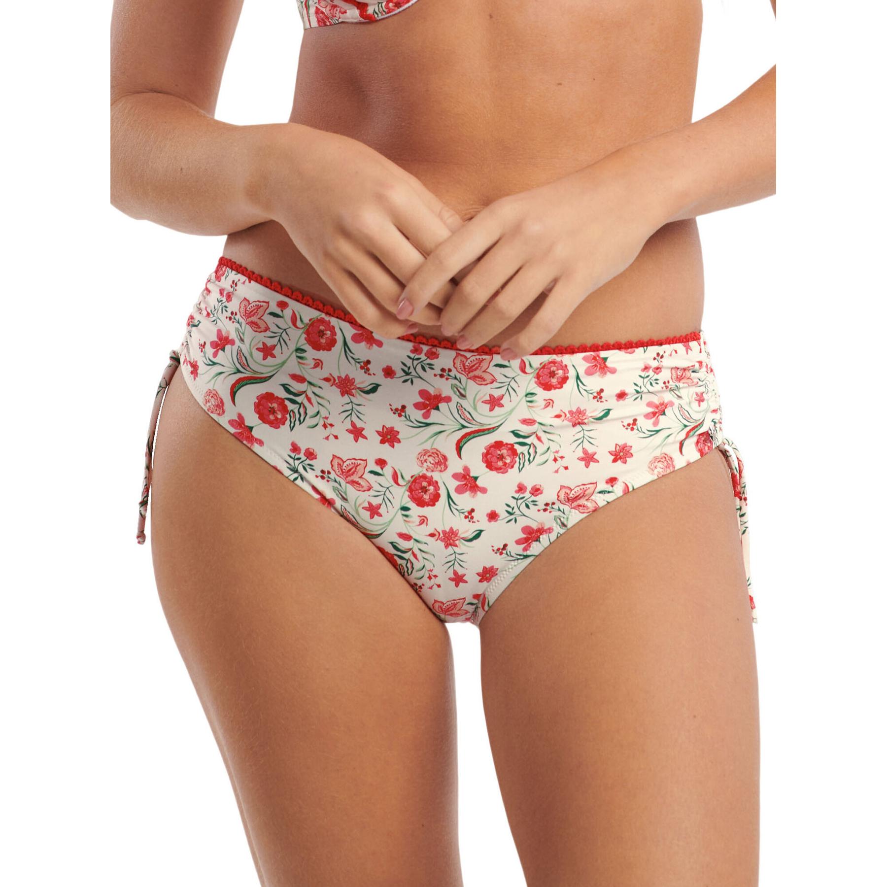 3838411127484 - Hochgeschnittene Bikinihose mit Raffung an den Seiten für Damen Java