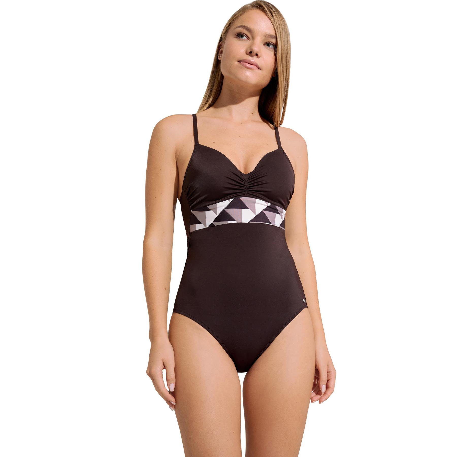 3838411317205 - Badeanzug mit vorgeformten Cups ohne Bügel für Frauen Toulouse