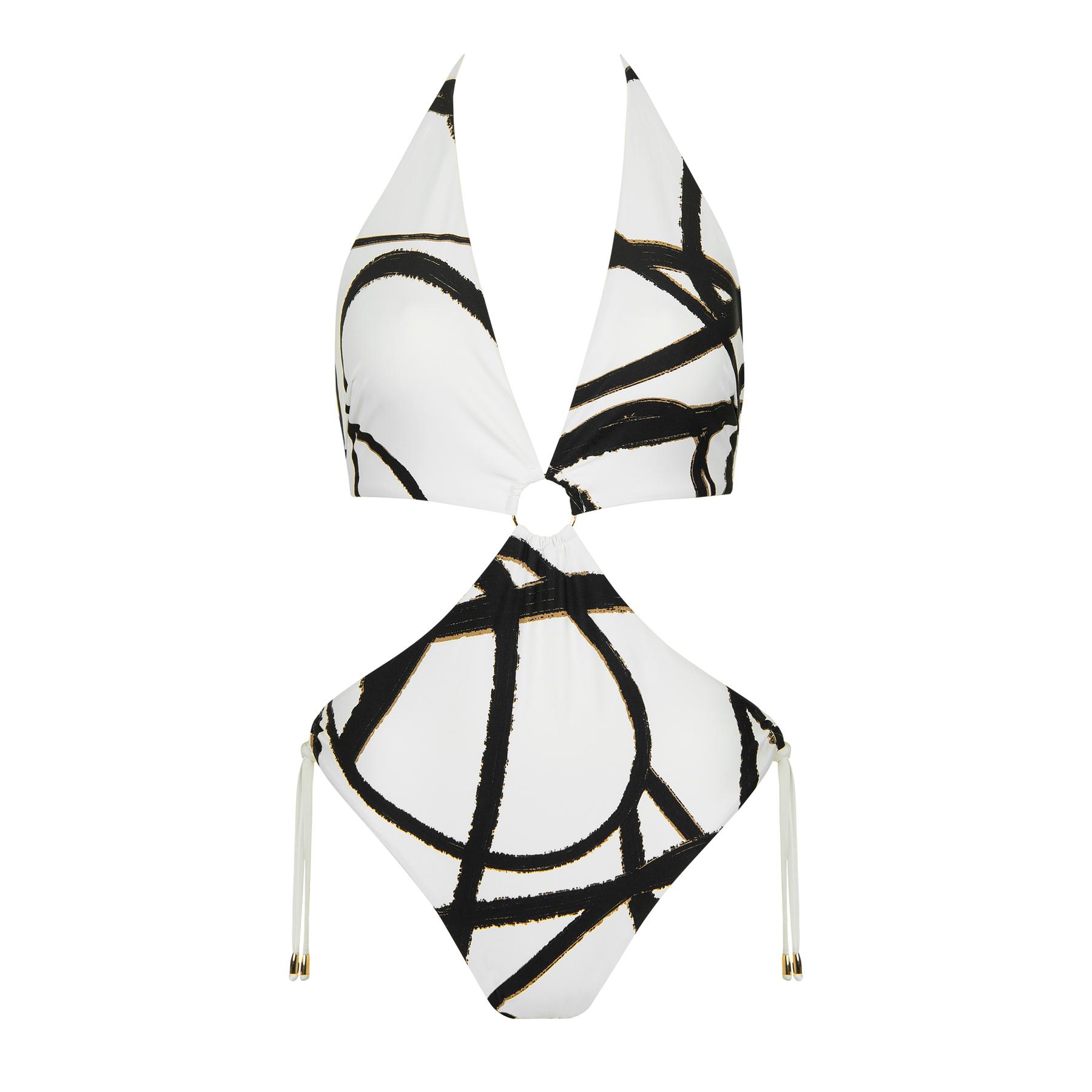 3838411407364 - Badeanzug Einteiler Monokini ohne Bügel für Damen Honolulu