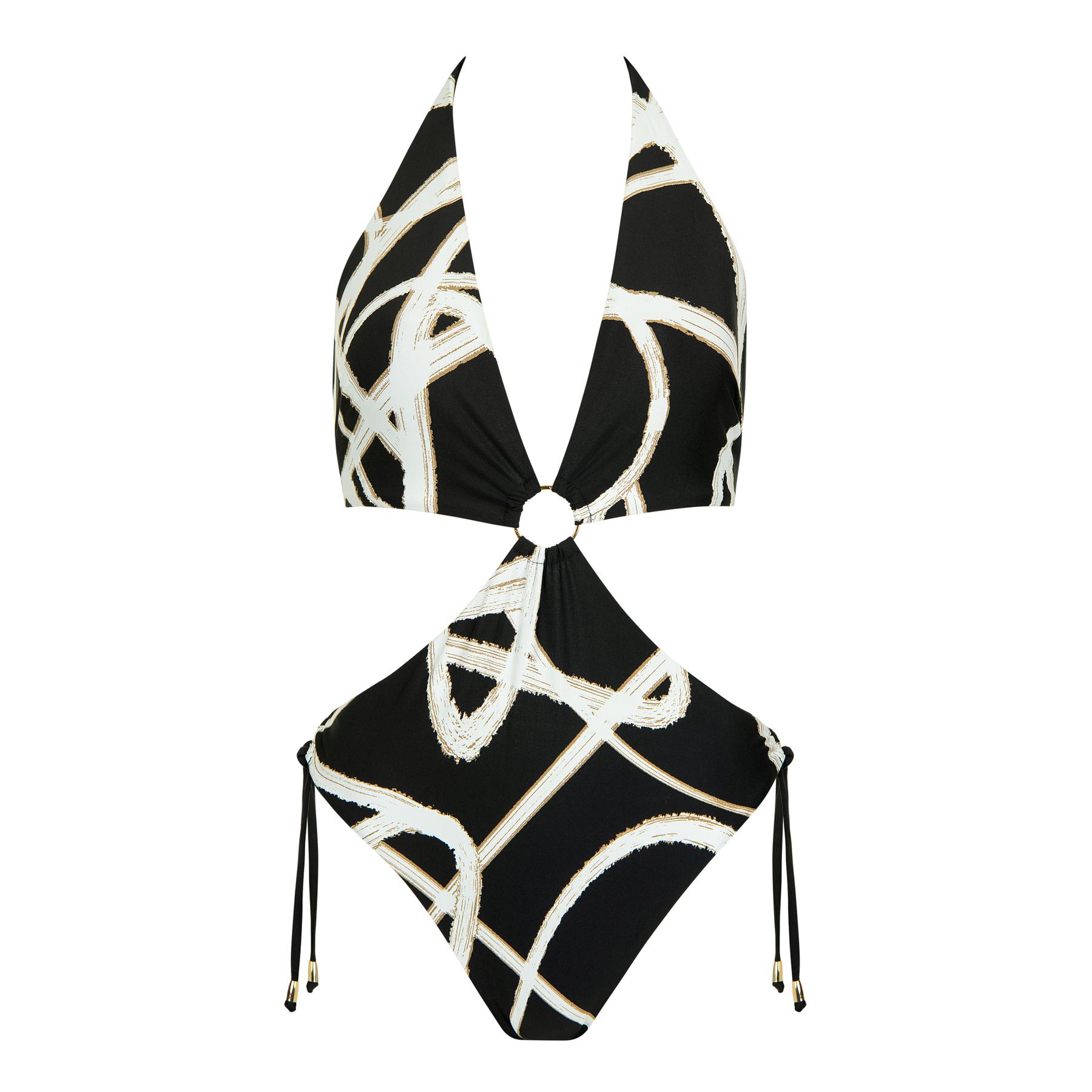 3838411407401 - Badeanzug Einteiler Monokini ohne Bügel für Damen Honolulu