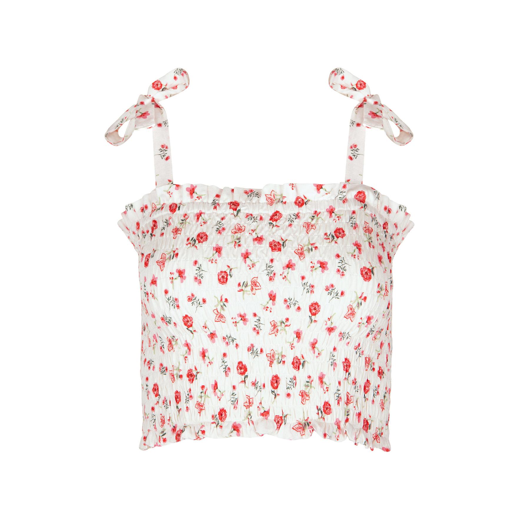 3838411143712 - Gekräuschter kurzer Damen-Top Java