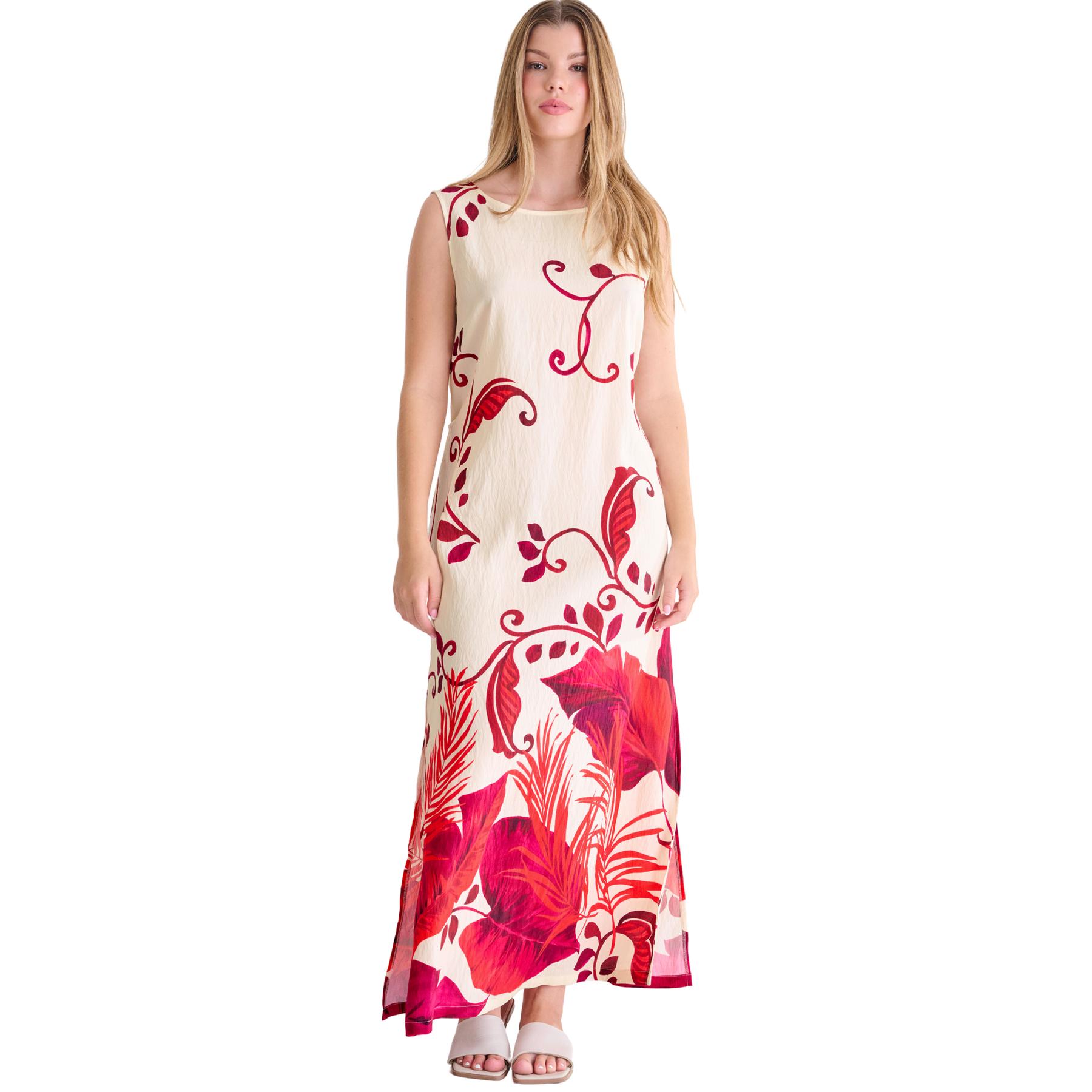 Abito estivo lungo senza maniche donna  Portofino