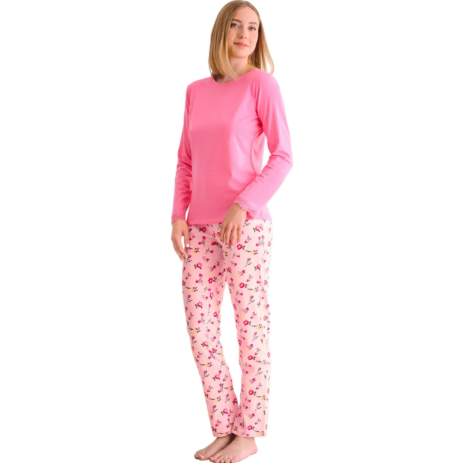 Pigiama a maniche lunghe e pantaloni donna  Bloomy