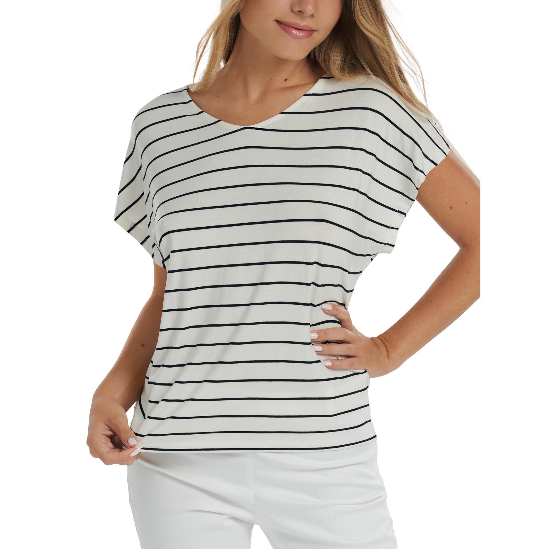 3838411225579 - T-Shirt mit breiten Schultern für Frauen Posh