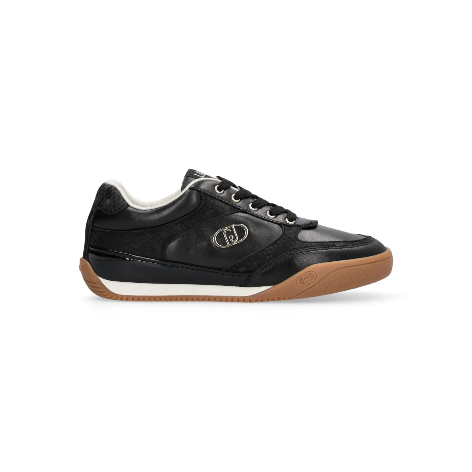 Liu Jo Women's Noir Calfskin Sneakers Lewis 01